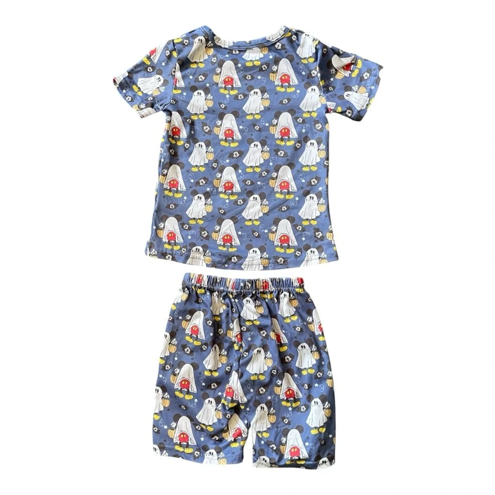 #365, Mickey Mouse Halloween pajama set of top and shorts, size 24 mo
